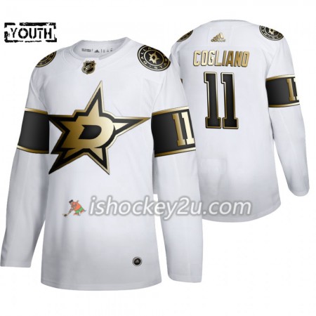 Børn NHL Dallas Stars Trøje Andrew Cogliano 11 Adidas 2019-20 Golden Edition Hvid Authentic